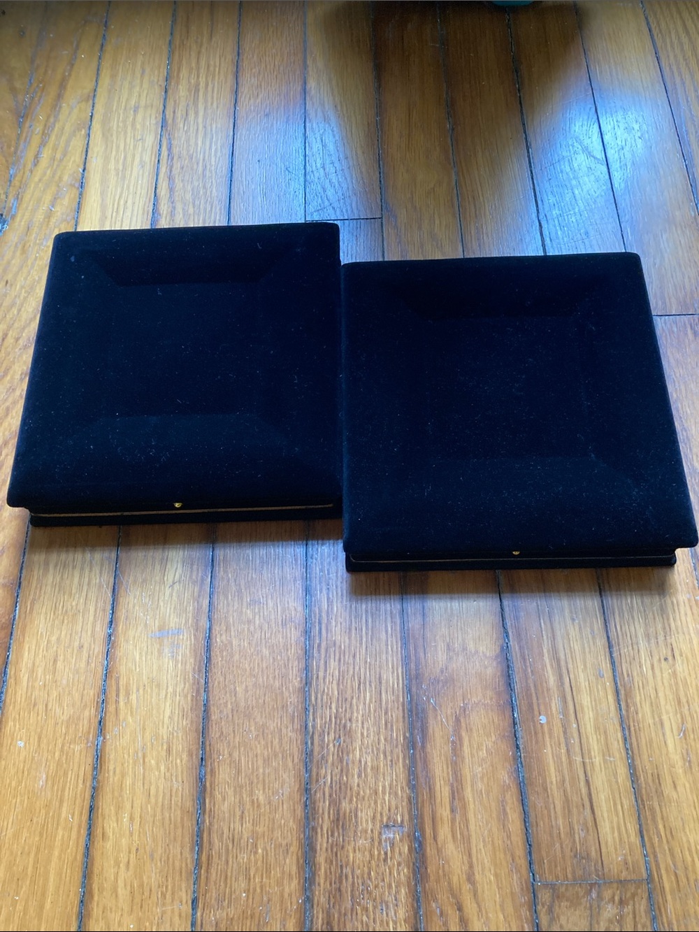 Velvet Jewelry Display Boxes - Black Set of 2